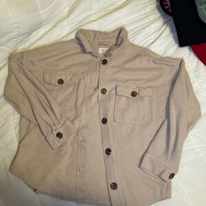 Women’s Tan Button-Up Jacket